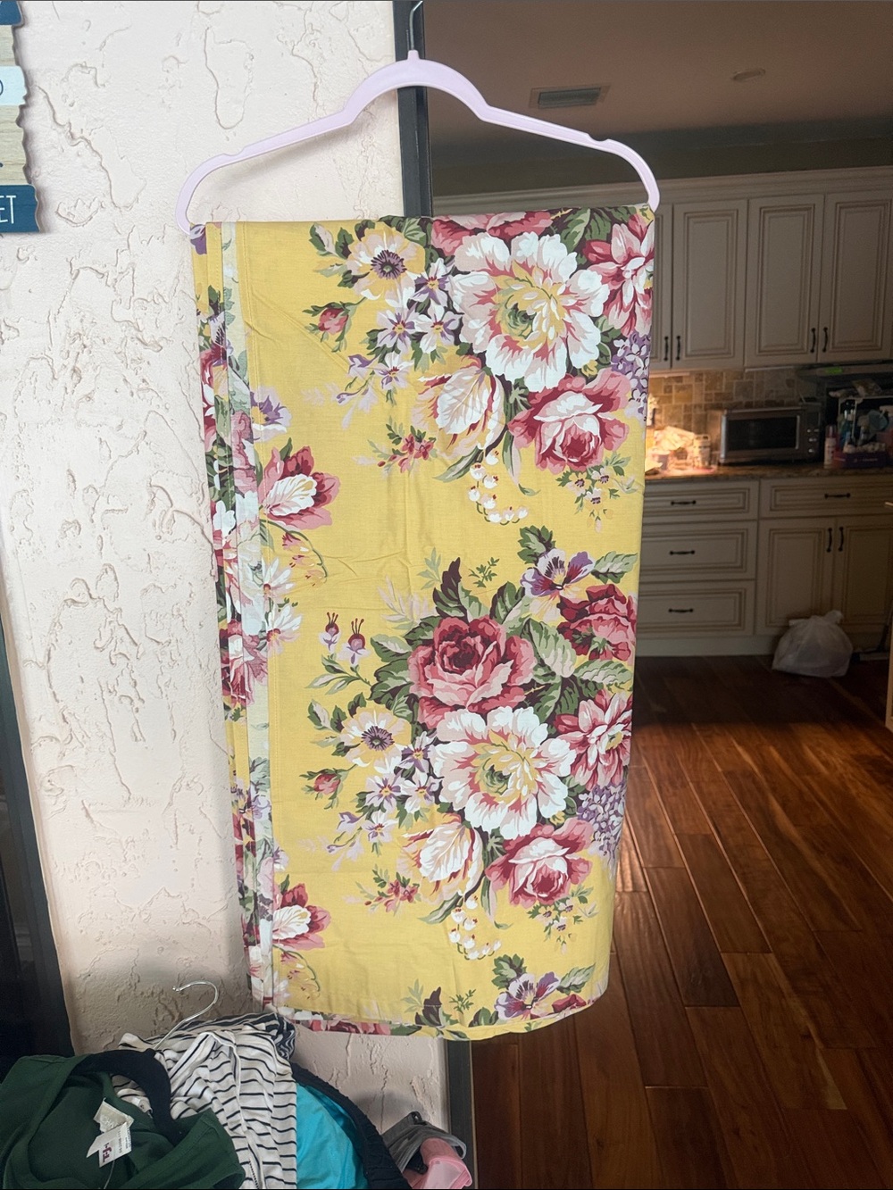 Ralph Lauren Yellow Floral Cotton with Navy Tag